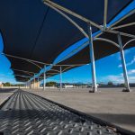 Fabritecture, fabric structure, car park, Westfield, shade cloth